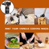 Picture of Silicone Cooking Utensil Set, Umite Chef Kitchen Utensils 15pcs Cooking Utensils Set Non-stick Silicone Rose Gold Handle Cooking Tools Whisk Kitchen Tools Set - Balck