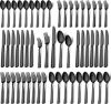 Picture of Black Silverware Set, Umite Chef 60-Piece Stainless Steel Flatware Set Cutlery Set for 12, Fork Spoon Knife Set Eating Utensils Tableware Set for Kitchens, Dishwasher Safe