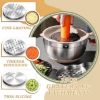 Picture of Mixing Bowls with Airtight Lids Set, 26PCS Stainless Steel Khaki Bowls with Grater Attachments, Non-Slip Bottoms & Kitchen Gadgets Set, Size 7, 4, 2.5, 2.0,1.5, 1QT, Great for Mixing & Serving