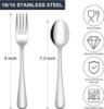 Picture of Hiware 24-piece Forks and Spoons Silverware Set, Food Grade Stainless Steel Flatware Cutlery Set for Home, Kitchen and Restaurant, Mirror Polished, Dishwasher Safe