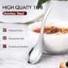 Picture of HIWARE Thick Heavy-weight Soup Spoons, High Grade Stainless Steel Soup Spoons, Table Spoons, Set of 6