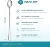 Picture of Hiware 9-Inch Long Handle Iced Tea Spoon, Coffee Spoon, Ice Cream Spoon, Stainless Steel Cocktail Stirring Spoons, Set of 4