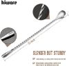 Picture of Hiware LZS13B 12 Inches Stainless Steel Mixing Spoon, Spiral Pattern Bar Cocktail Shaker Spoon